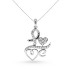 Load image into Gallery viewer, Platinum Diamond Heart Pendant for Women JL PT P LC901
