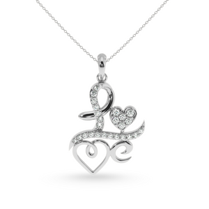 Platinum Diamond Heart Pendant for Women JL PT P LC901