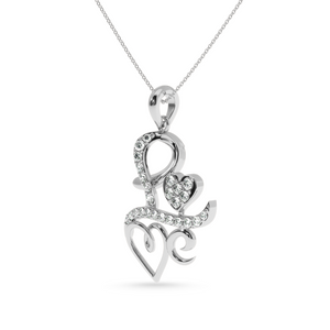 Platinum Diamond Heart Pendant for Women JL PT P LC901