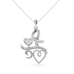 Load image into Gallery viewer, Platinum Diamond Heart Pendant for Women JL PT P LC901
