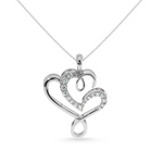 Load image into Gallery viewer, Platinum Diamond Heart Pendant for Women JL PT P LC904  VVS-GH Jewelove.US
