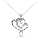Load image into Gallery viewer, Platinum Diamond Heart Pendant for Women JL PT P LC904
