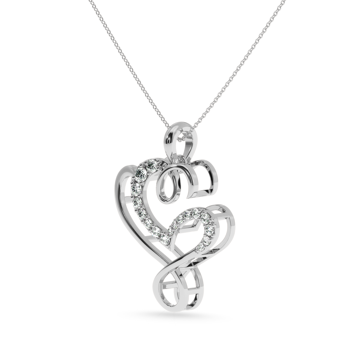 Platinum Diamond Heart Pendant for Women JL PT P LC904   Jewelove.US