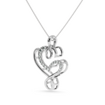 Load image into Gallery viewer, Platinum Diamond Heart Pendant for Women JL PT P LC904   Jewelove.US

