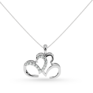 Platinum Diamond Heart Pendant for Women JL PT P LC906