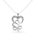 Load image into Gallery viewer, Platinum Diamond Heart Pendant for Women JL PT P LC907
