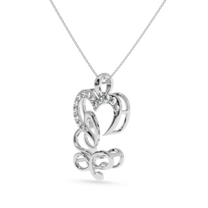 Platinum Diamond Heart Pendant for Women JL PT P LC907