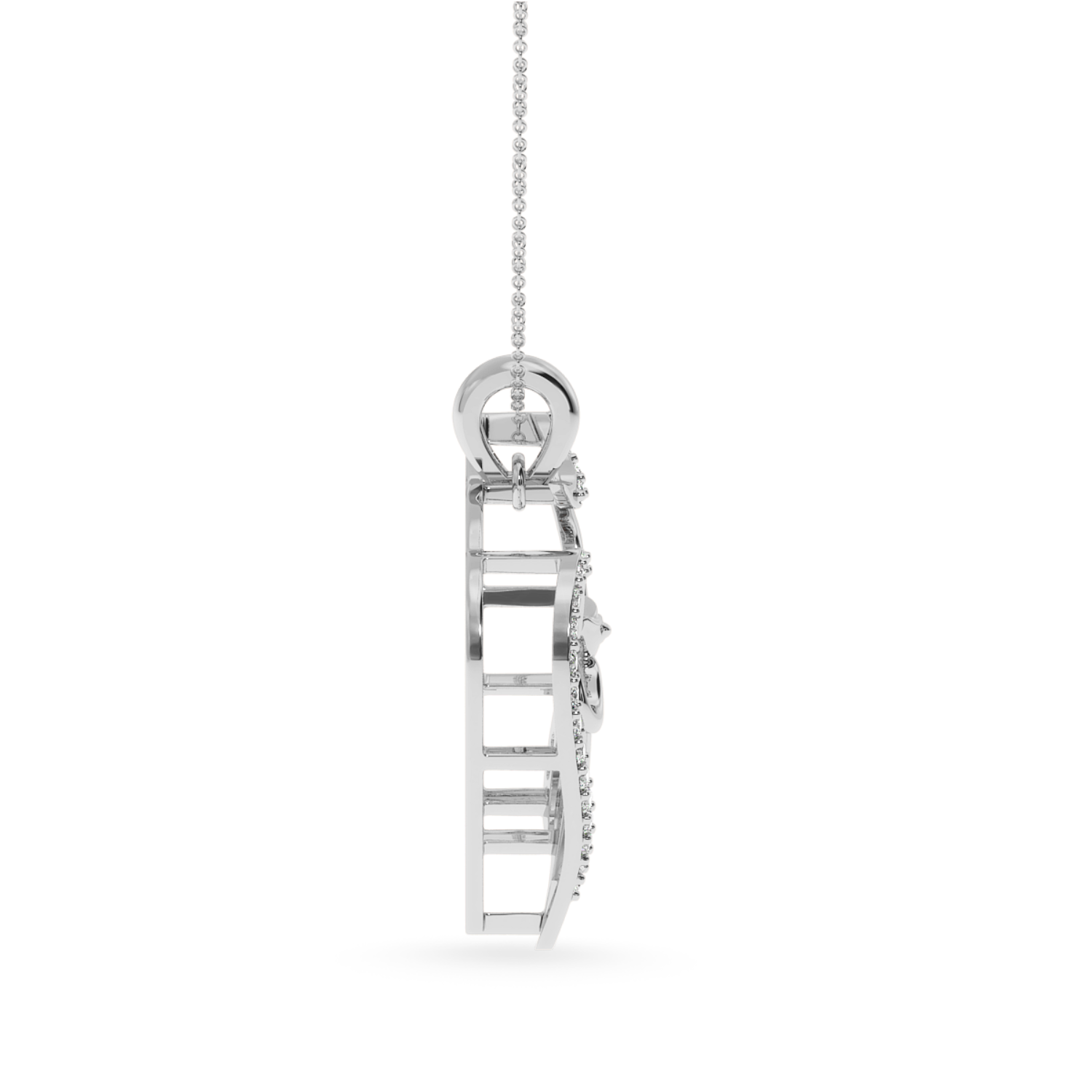 Platinum Diamond Heart Pendant for Women JL PT P LC911
