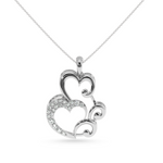 Load image into Gallery viewer, Platinum Diamond Heart Pendant for Women JL PT P LC912
