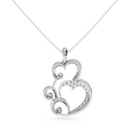 Load image into Gallery viewer, Platinum Diamond Heart Pendant for Women JL PT P LC912

