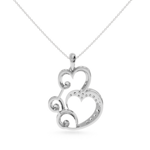 Platinum Diamond Heart Pendant for Women JL PT P LC912