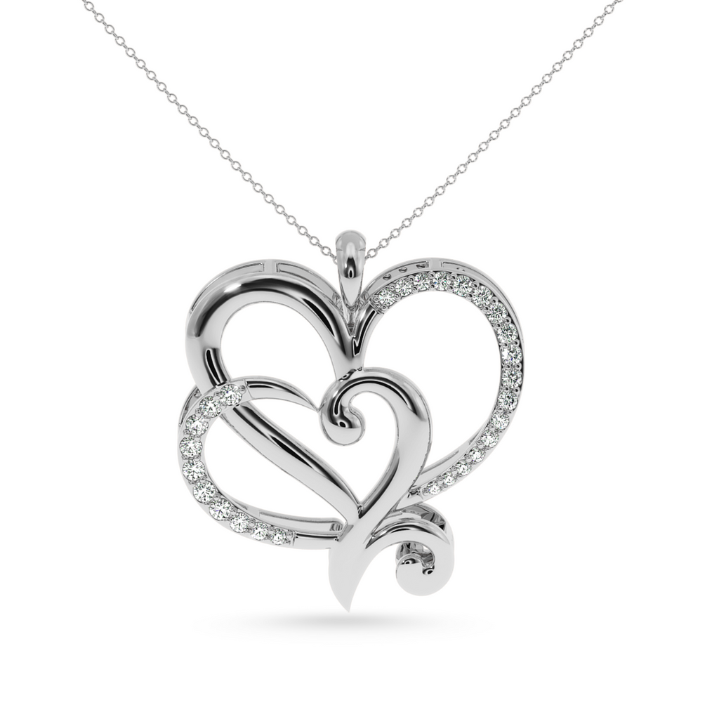 Platinum Diamond Heart Pendant for Women JL PT P LC913  VVS-GH Jewelove.US