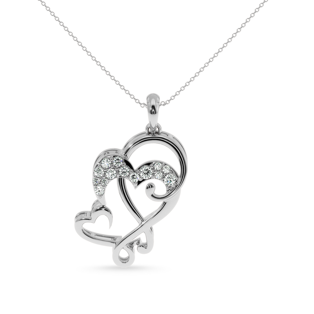 Platinum Diamond Heart Pendant for Women JL PT P LC916  VVS-GH Jewelove.US