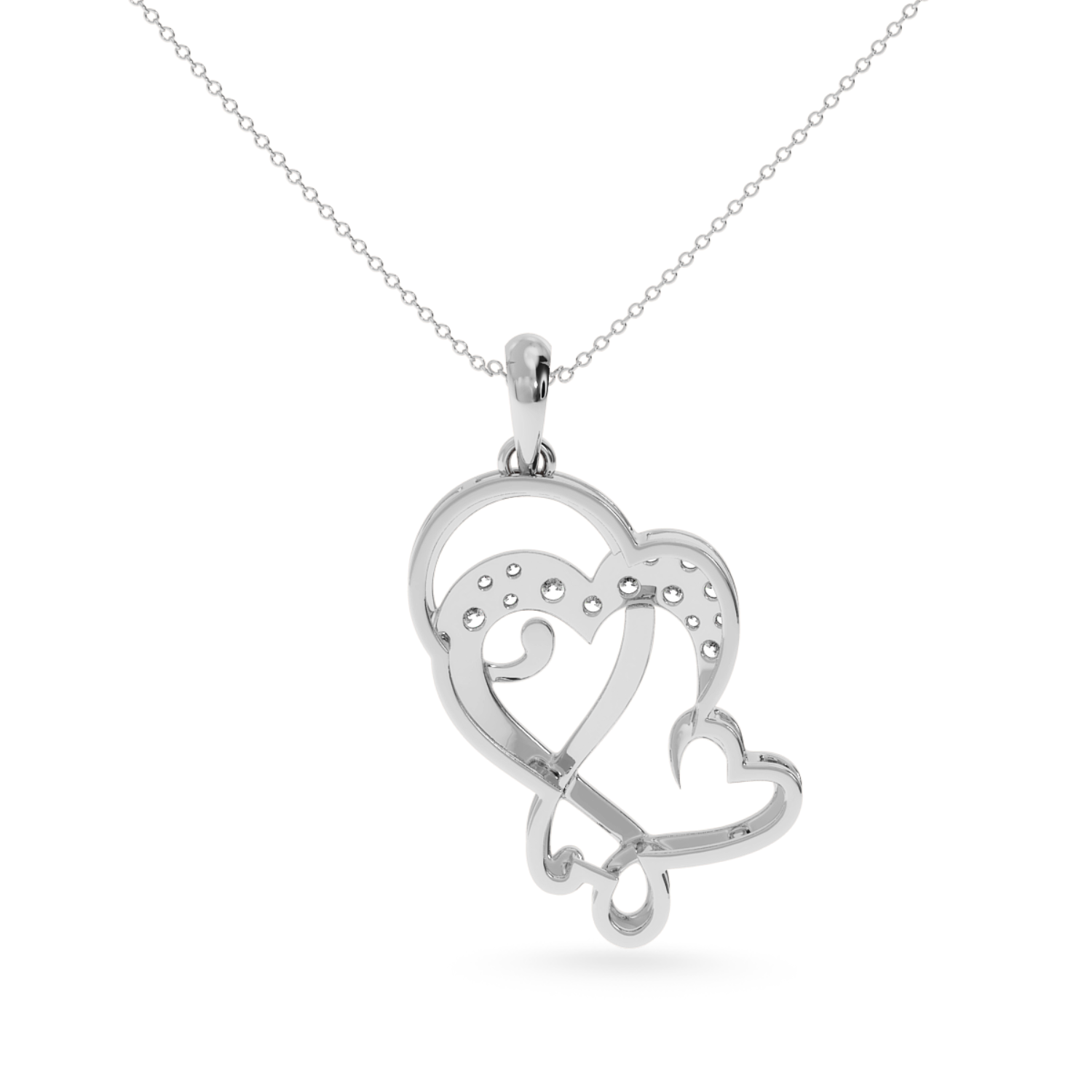 Platinum Diamond Heart Pendant for Women JL PT P LC916   Jewelove.US