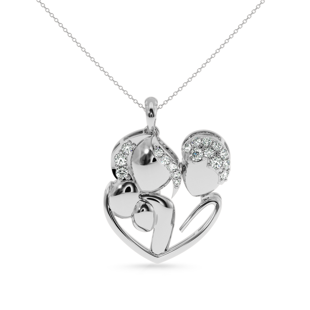 Platinum Diamond Heart Pendant for Women JL PT P LC917  VVS-GH Jewelove.US