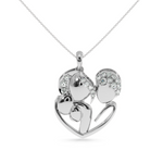 Load image into Gallery viewer, Platinum Diamond Heart Pendant for Women JL PT P LC917
