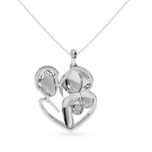 Platinum Diamond Heart Pendant for Women JL PT P LC917