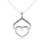 Load image into Gallery viewer, Designer Platinum Heart Diamond Pendant for Women JL PT P LC921

