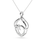 Load image into Gallery viewer, Designer Platinum Heart Diamond Pendant for Women JL PT P LC921
