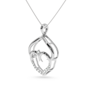 Designer Platinum Heart Diamond Pendant for Women JL PT P LC921