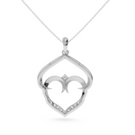 Load image into Gallery viewer, Designer Platinum Heart Diamond Pendant for Women JL PT P LC921
