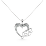 Load image into Gallery viewer, Designer Platinum Heart Diamond Pendant for Women JL PT P LC923  VVS-GH Jewelove.US
