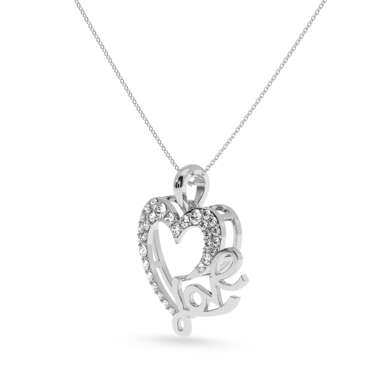 Designer Platinum Heart Diamond Pendant for Women JL PT P LC923   Jewelove.US