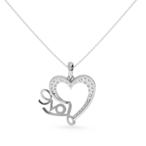 Designer Platinum Heart Diamond Pendant for Women JL PT P LC923   Jewelove.US