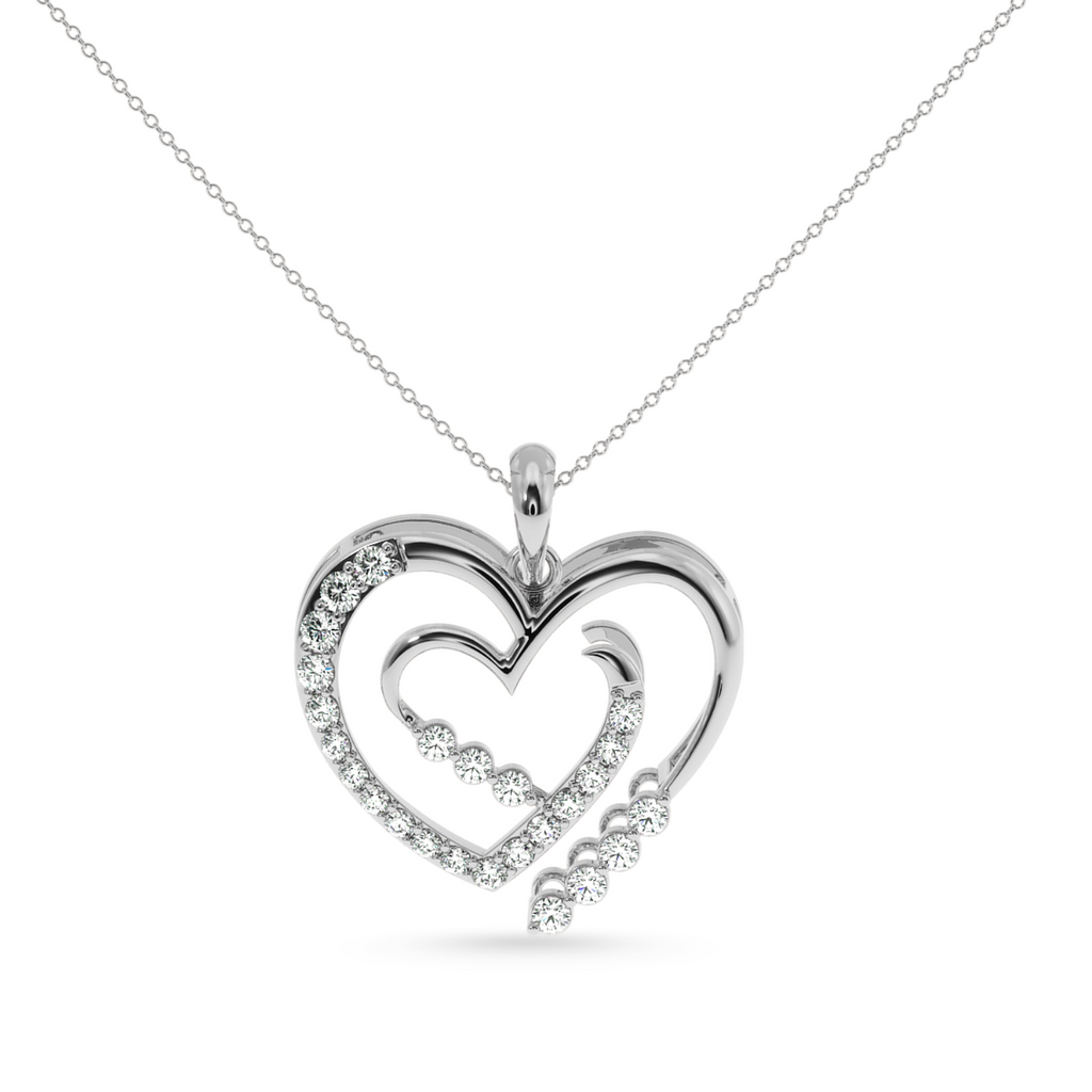 Designer Platinum Heart Diamond Pendant for Women JL PT P LC930  VVS-GH Jewelove.US