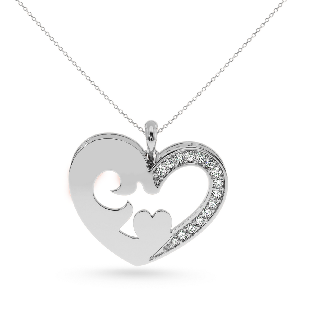 Designer Platinum Heart Diamond Pendant for Women JL PT P LC933   Jewelove.US