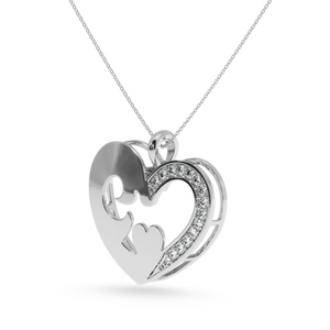 Designer Platinum Heart Diamond Pendant for Women JL PT P LC933   Jewelove.US