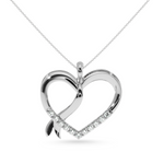 Load image into Gallery viewer, Designer Platinum Heart Diamond Pendant for Women JL PT P LC935  VVS-GH Jewelove.US
