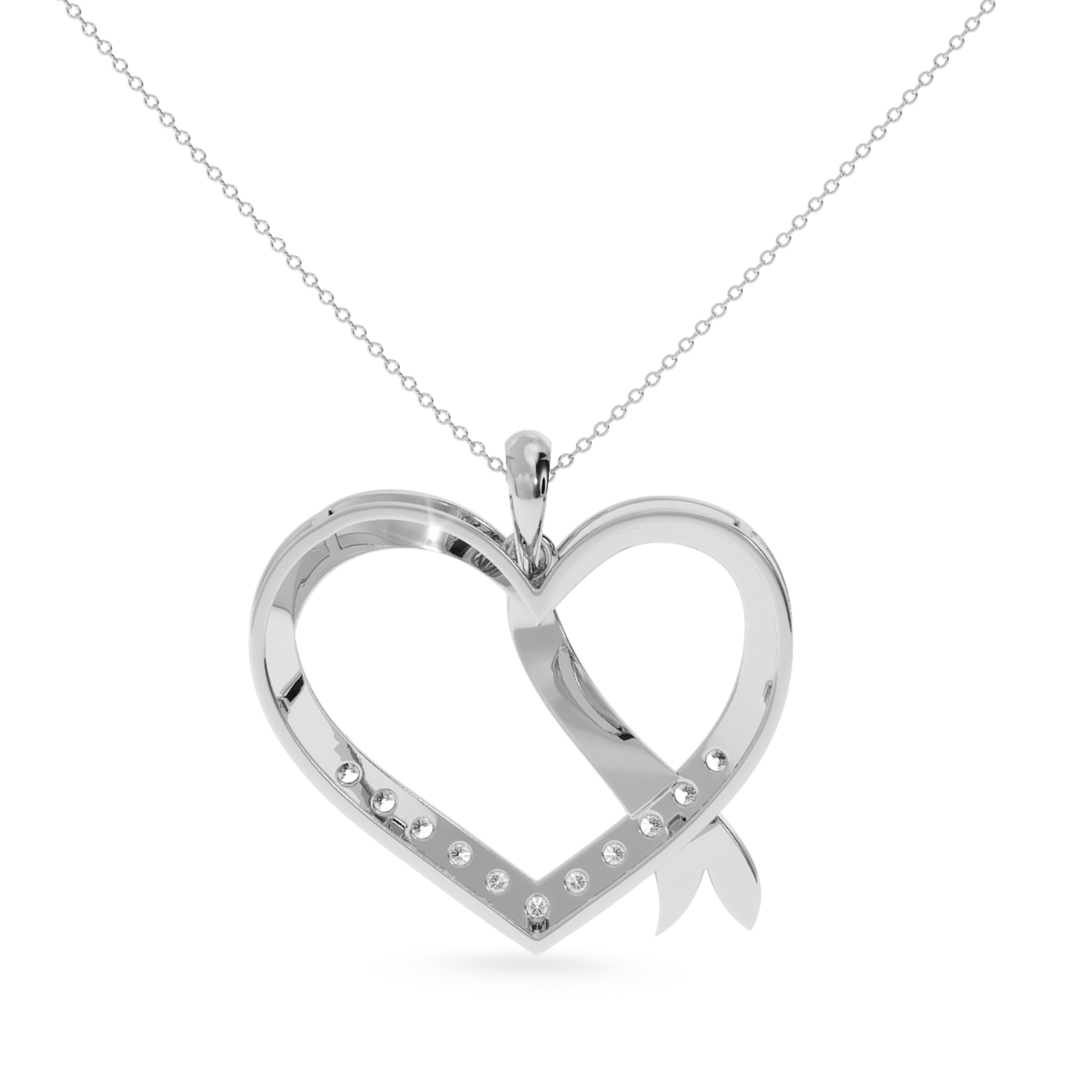 Designer Platinum Heart Diamond Pendant for Women JL PT P LC935   Jewelove.US