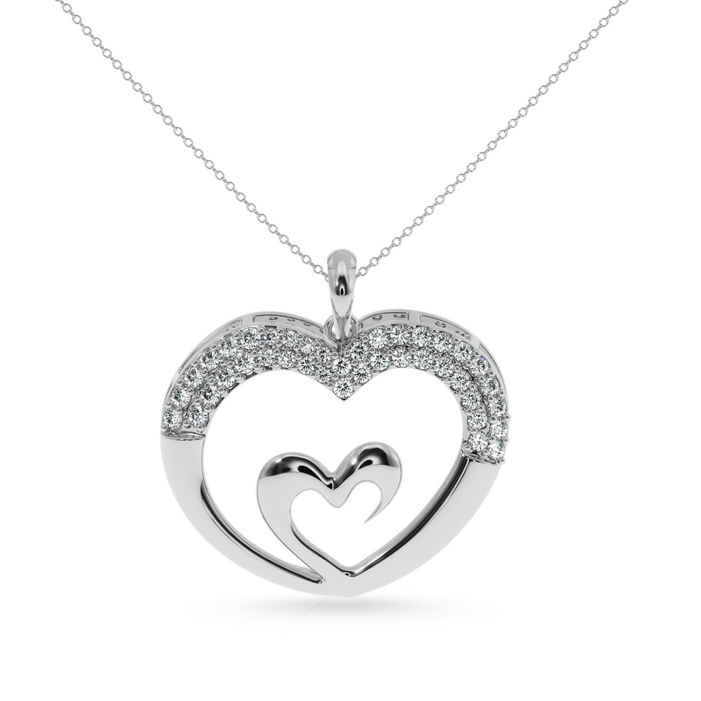 Designer Platinum Heart Diamond Pendant for Women JL PT P LC936  VVS-GH Jewelove.US