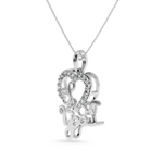 Load image into Gallery viewer, Designer Platinum Heart Diamond Pendant for Women JL PT P LC937   Jewelove.US
