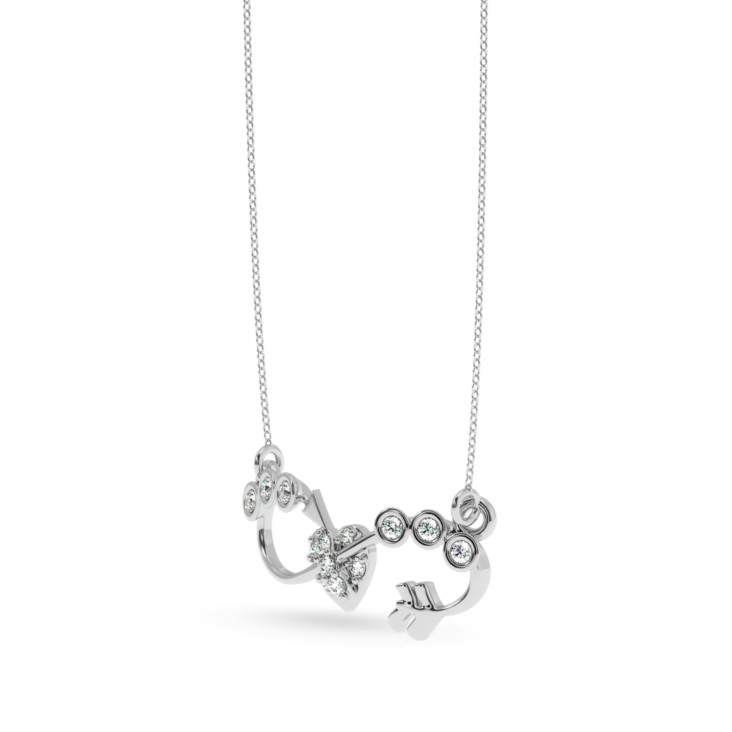 Designer Platinum Heart Diamond Pendant for Women JL PT P LC938
