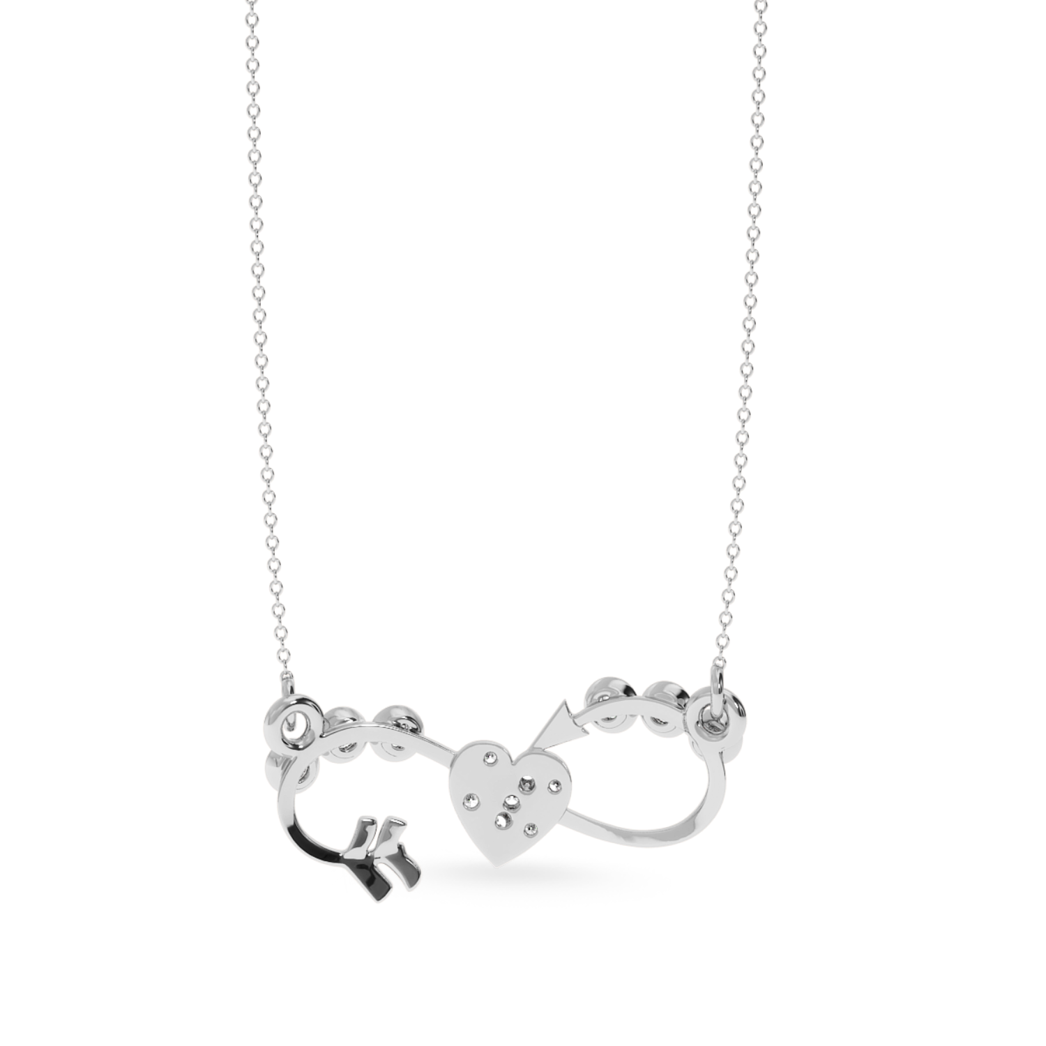 Designer Platinum Heart Diamond Pendant for Women JL PT P LC938