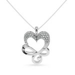 Load image into Gallery viewer, Designer Platinum Heart Diamond Pendant for Women JL PT P LC940

