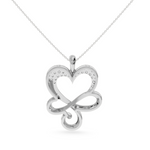 Load image into Gallery viewer, Designer Platinum Heart Diamond Pendant for Women JL PT P LC940
