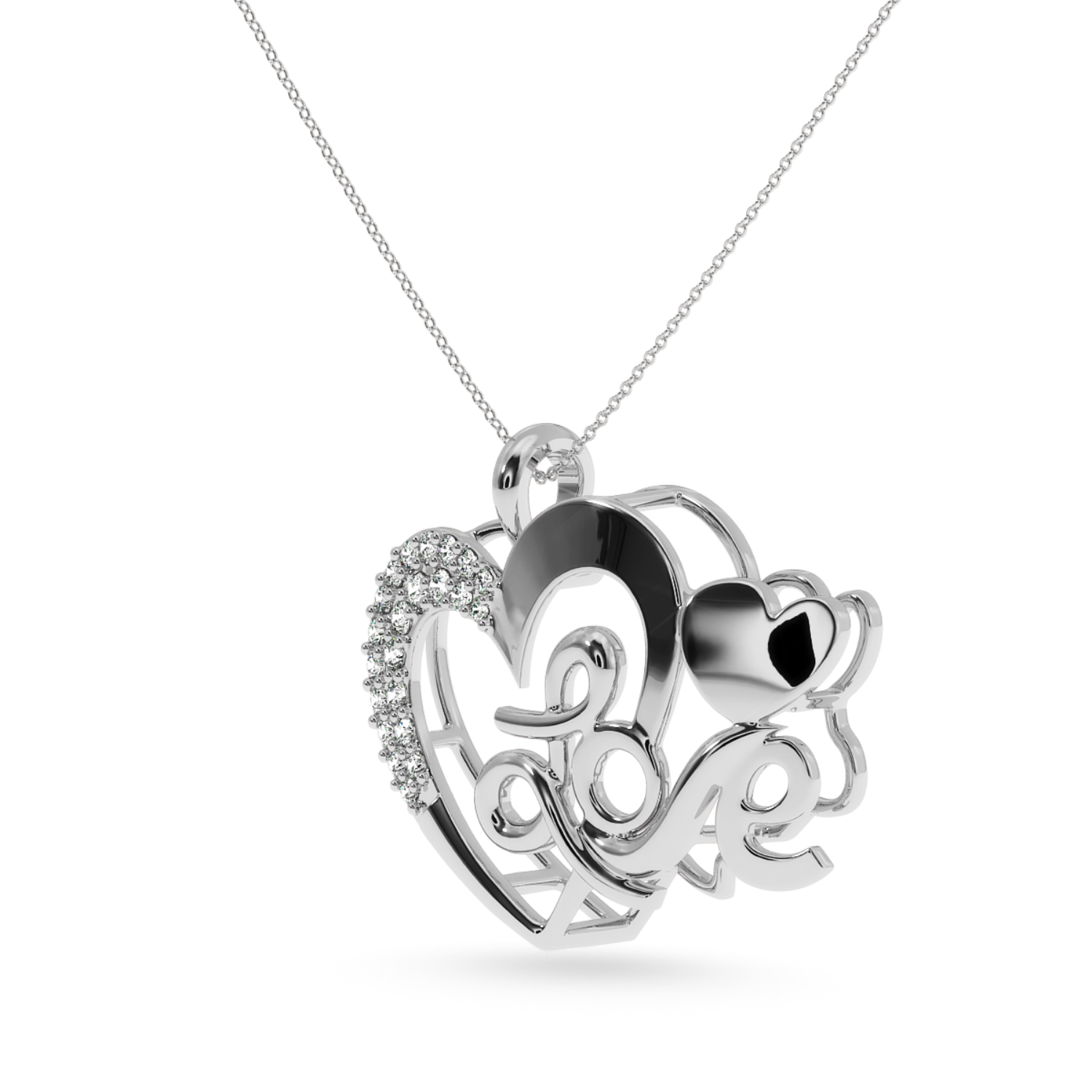 Designer Platinum Heart Diamond Pendant for Women JL PT P LC943   Jewelove.US