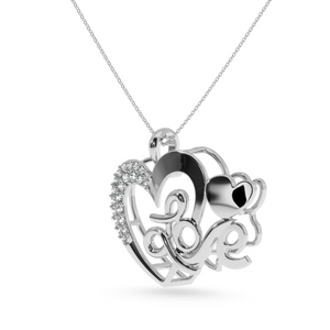 Designer Platinum Heart Diamond Pendant for Women JL PT P LC943