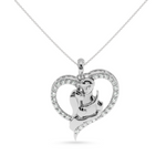 Load image into Gallery viewer, Designer Platinum Heart Diamond Pendant for Women JL PT P LC948  VVS-GH Jewelove.US
