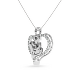 Load image into Gallery viewer, Designer Platinum Heart Diamond Pendant for Women JL PT P LC948   Jewelove.US
