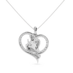 Load image into Gallery viewer, Designer Platinum Heart Diamond Pendant for Women JL PT P LC948   Jewelove.US
