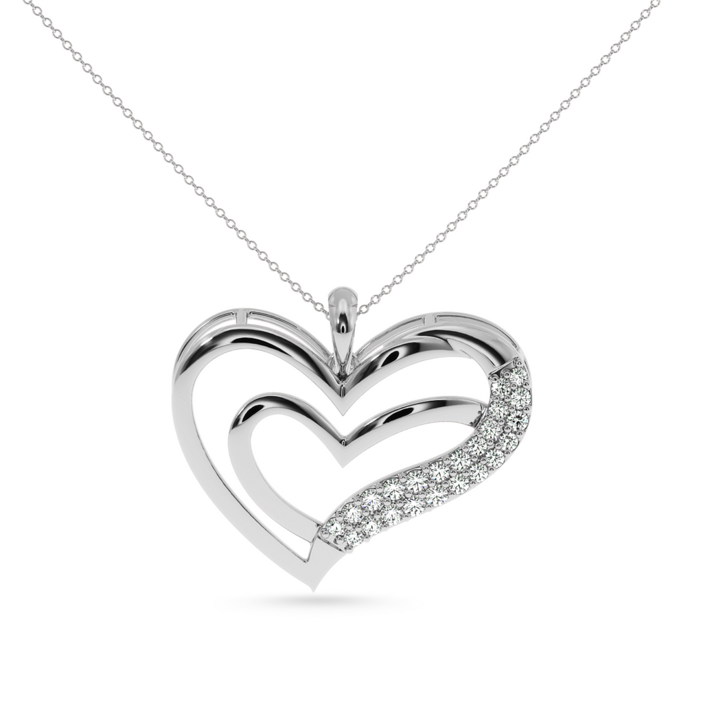 Designer Platinum Heart Diamond Pendant for Women JL PT P LC949  VVS-GH Jewelove.US