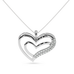 Load image into Gallery viewer, Designer Platinum Heart Diamond Pendant for Women JL PT P LC949
