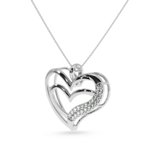 Designer Platinum Heart Diamond Pendant for Women JL PT P LC949   Jewelove.US