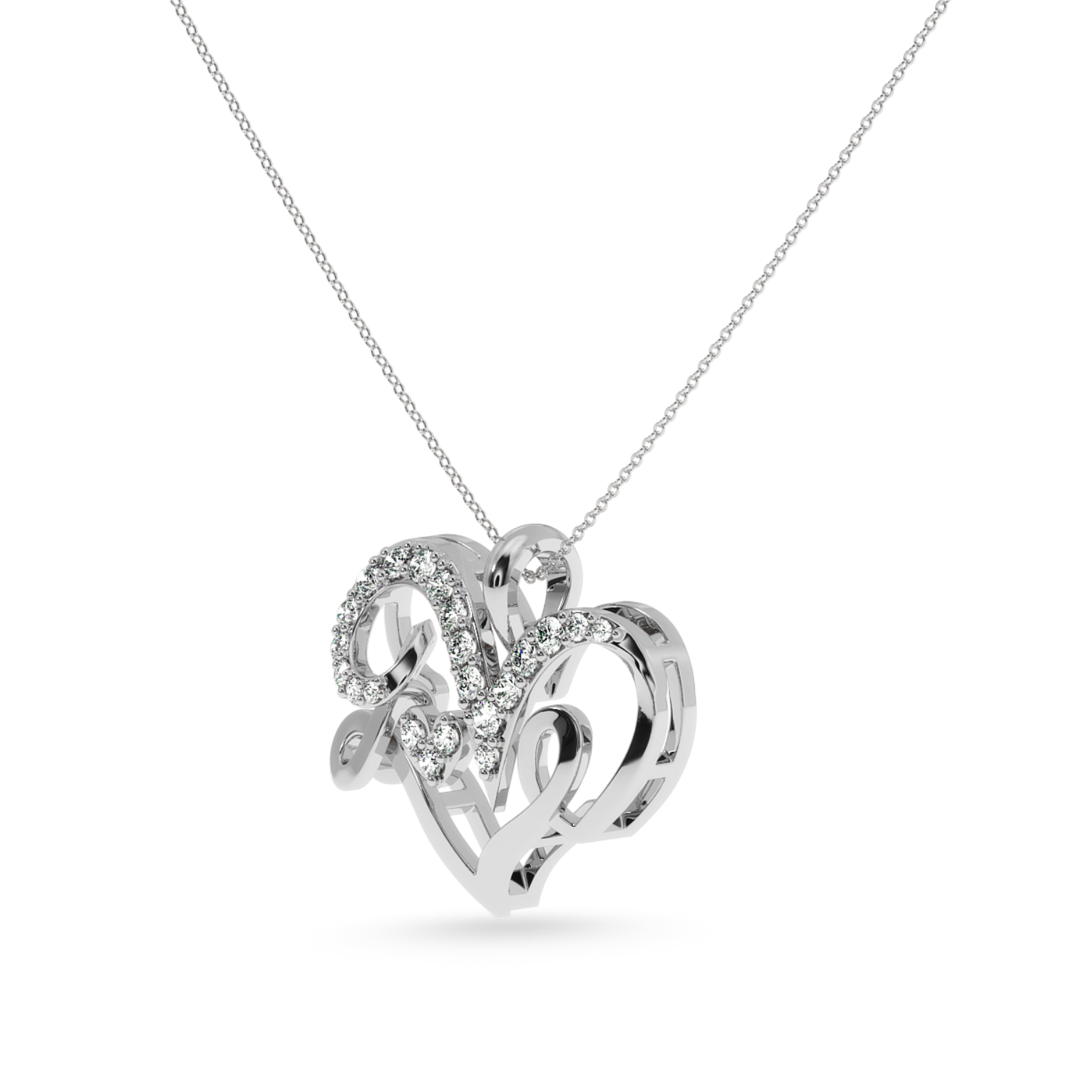 Designer Platinum Heart Diamond Pendant for Women JL PT P LC950   Jewelove.US