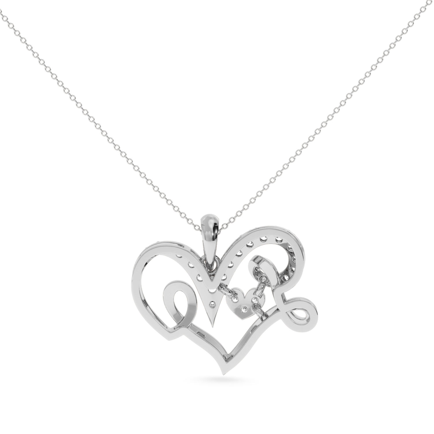 Designer Platinum Heart Diamond Pendant for Women JL PT P LC950   Jewelove.US