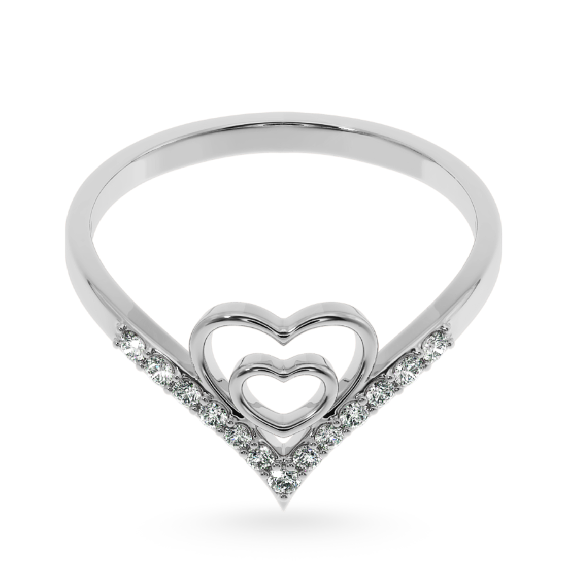 Designer Platinum Diamond Ring for Women JL PT LC859